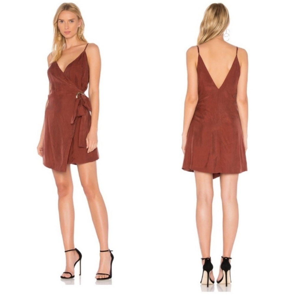 Line & Dot Brown Asymmetrical Dress